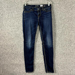 Silver Jeans Women's Size 30/31 Suki High Super Skinny Dark Wash Blue Jeans